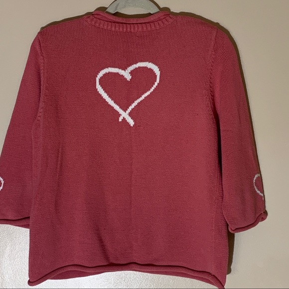 Christopher & Banks | Rolled Collar Heart Sweater - Picture 3 of 6